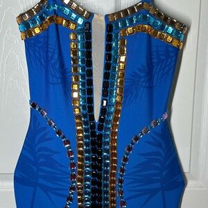 Sexy jeweled bandage dress